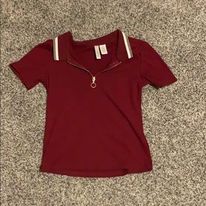 Maroon tight t-shirt